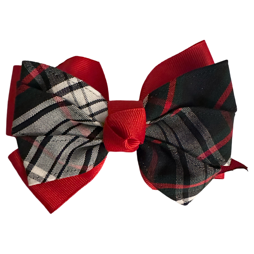 Large Pinwheel Bow - Plaid P49