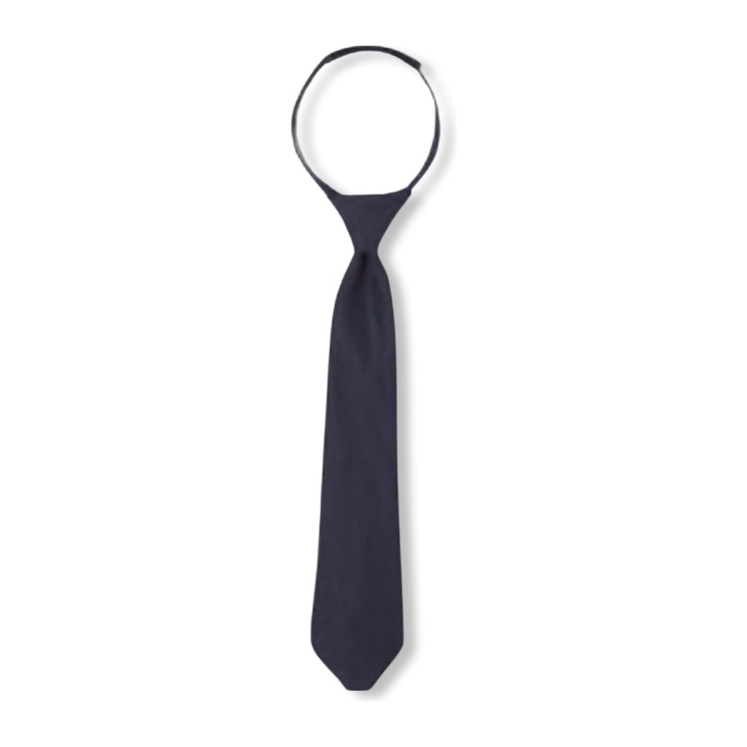 Solid Color Adjustable Tie - Black