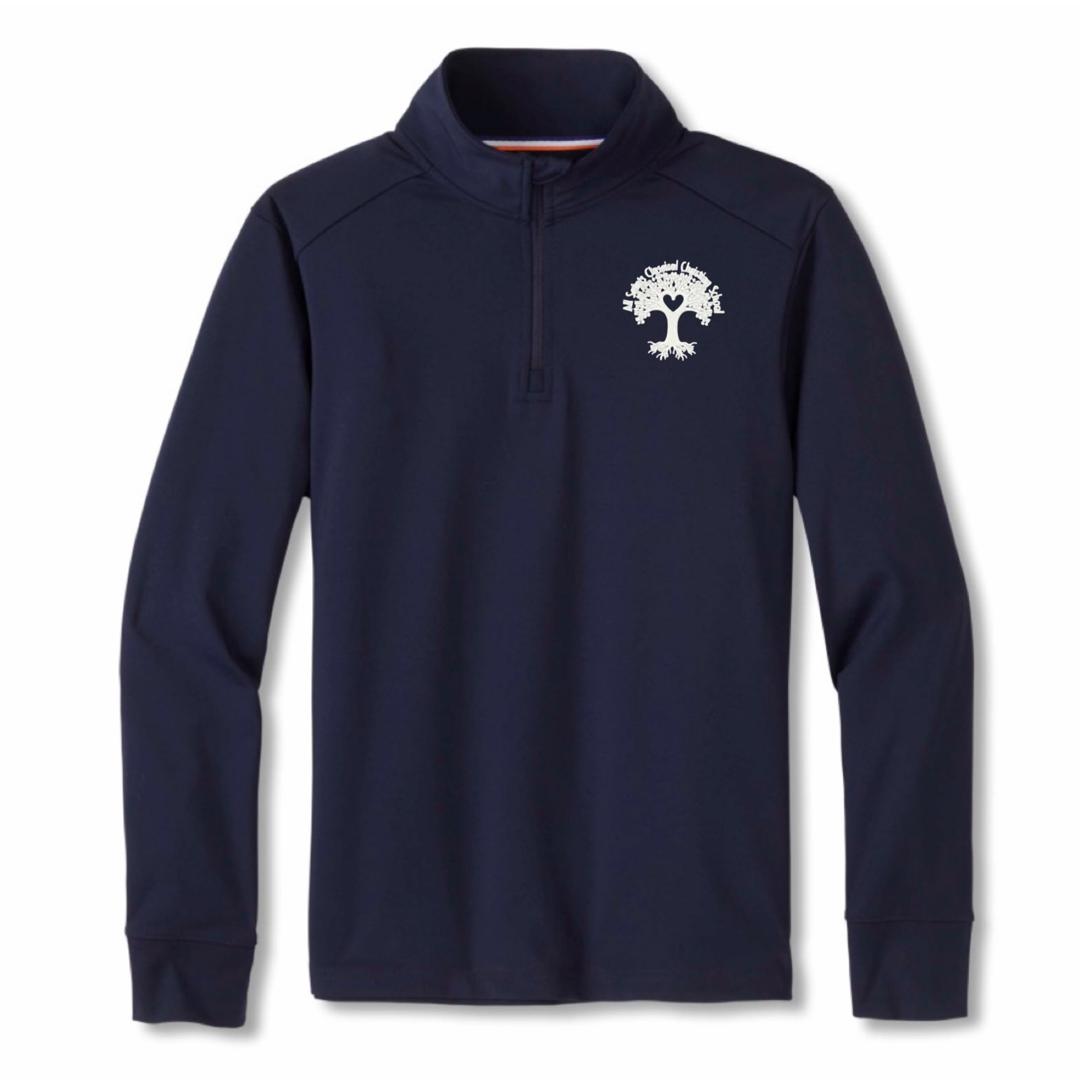 All Saints Classical - Youth / Adult Co-Ed Long Sleeve 1/4 Zip Performance Pullover