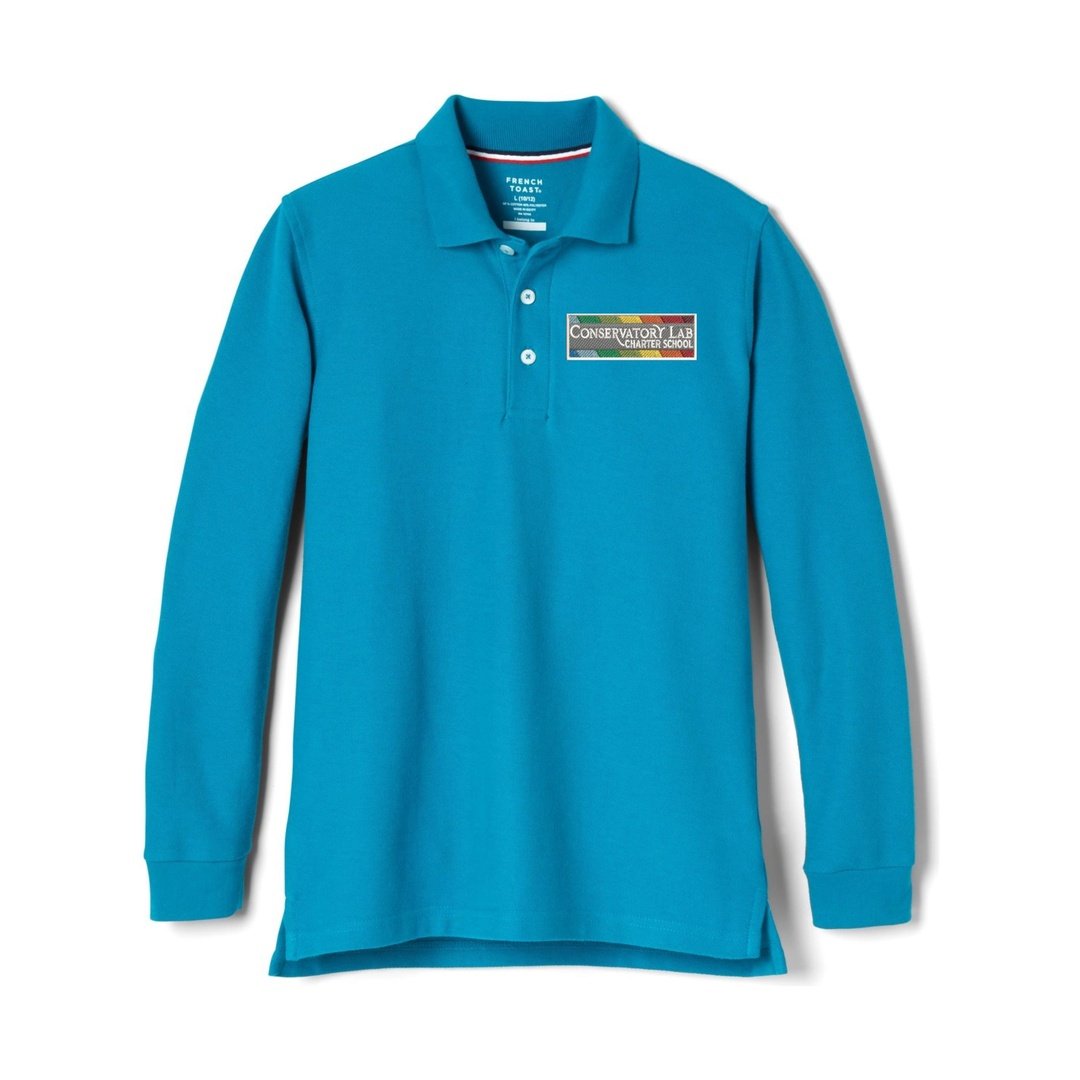 Conservatory Lab Long Sleeve Teal Polo - Grades K-5 - Kids