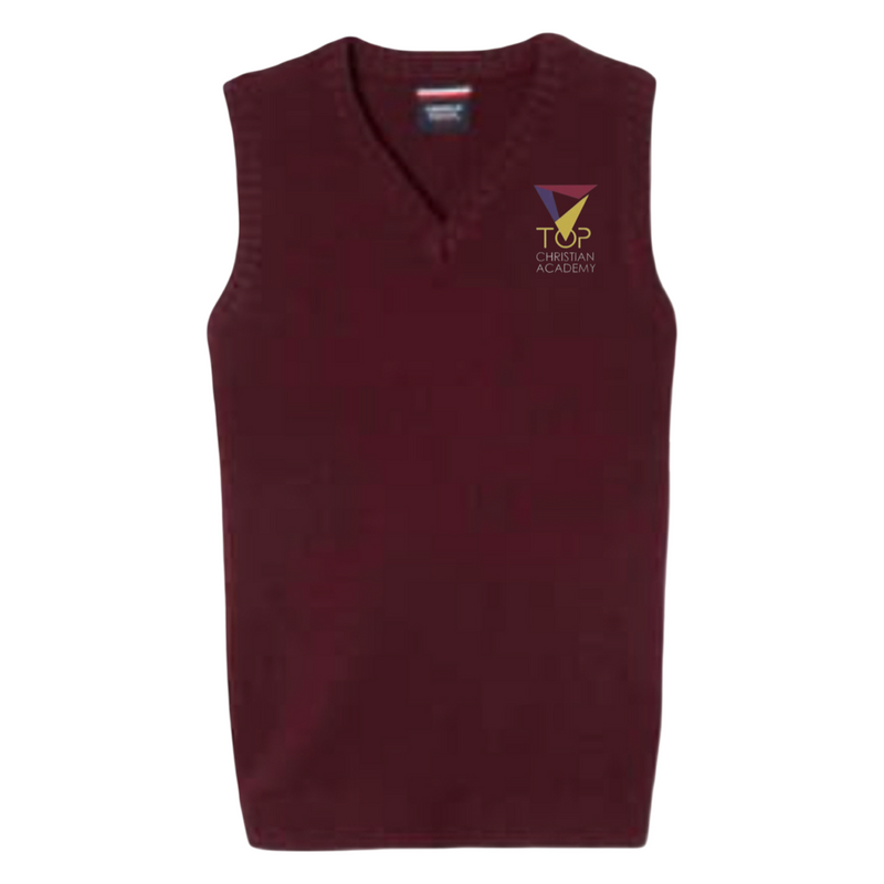 TOP Christian Academy - Co-Ed Youth / Adult  V-Neck Sweater Vest