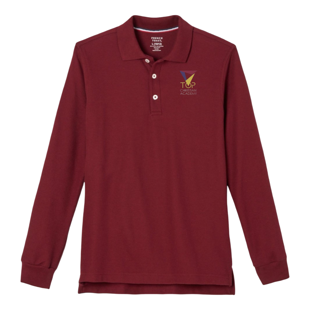TOP Christian Academy - Co-Ed Youth / Adult Long Sleeve Pique Polo