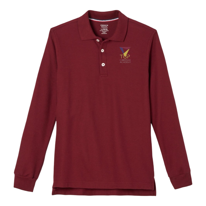 TOP Christian Academy - Co-Ed Youth / Adult Long Sleeve Pique Polo