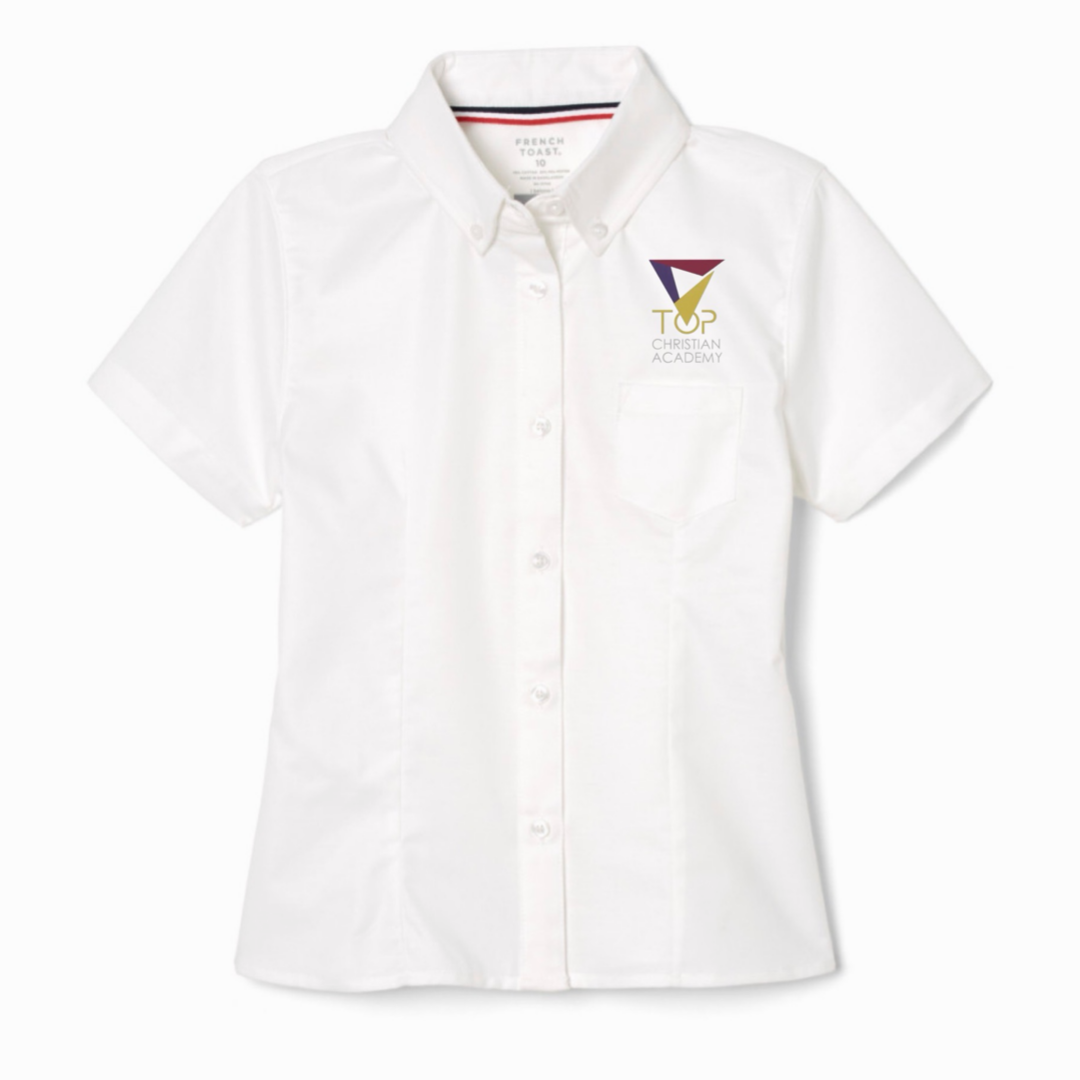 TOP Christian Academy - Girl's / Women's Short Sleeve Feminine Fit Oxford Shirt