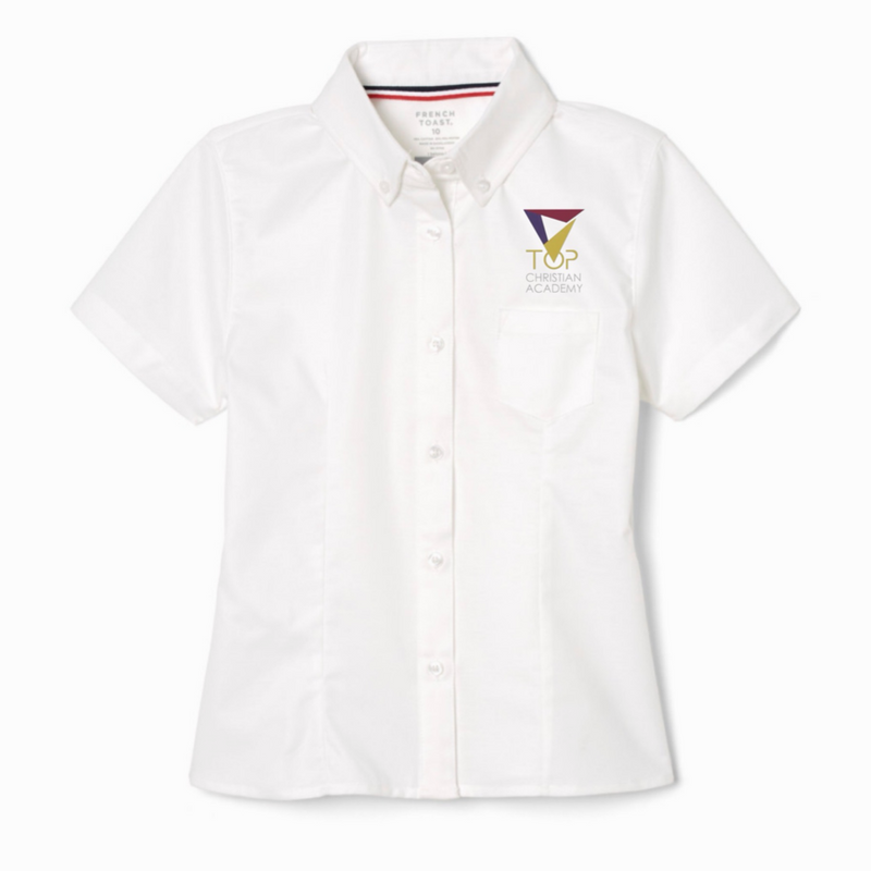 TOP Christian Academy - Girl's / Women's Short Sleeve Feminine Fit Oxford Shirt