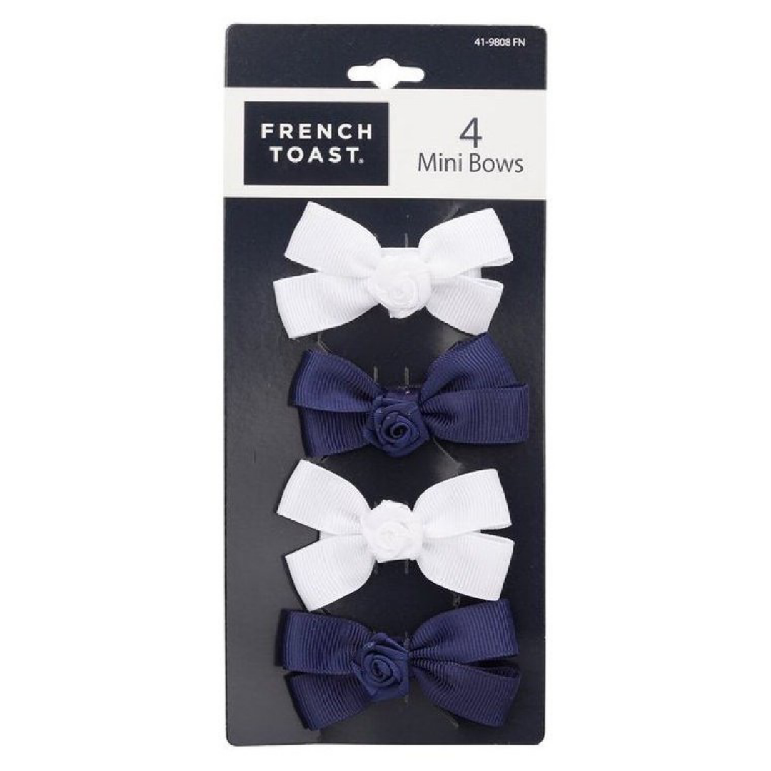 Mini Bow Barrettes 4 Pack