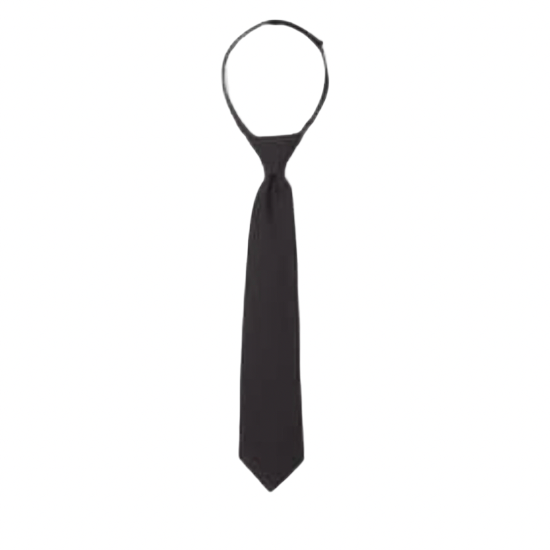 Solid Color Adjustable Tie - Black