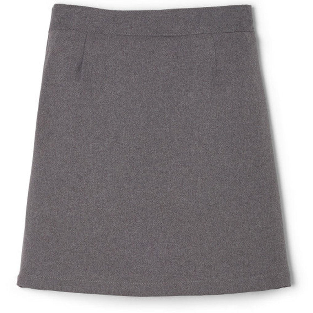 Plus Size -  2 Tab At the Knee Front Pleated Skirt