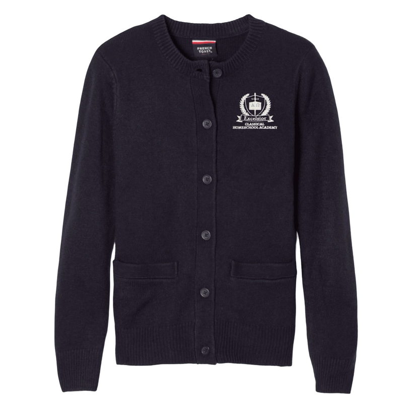 Excelsior Classical - Girls Anti-Pill Crewneck Cardigan