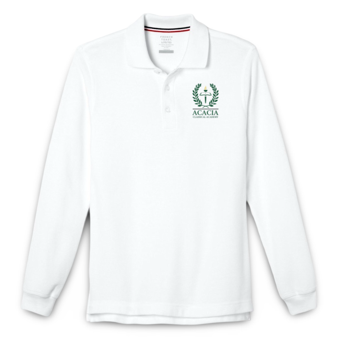 Acacia Classical Academy  -  Long Sleeve Pique Polo - Kids