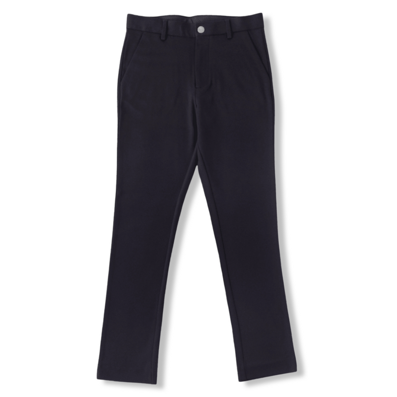 Leo & Zachary - Boys Slim Fit 4 Way Stretch Chino Pants - Black