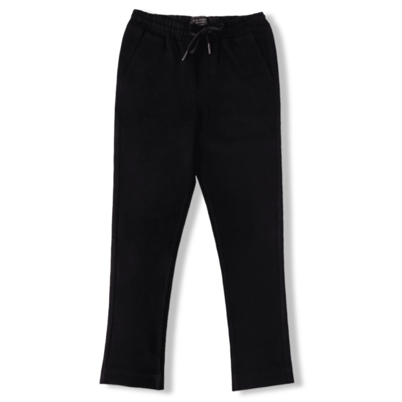 Leo & Zachary -  Boys Slim Fit 4 Way Stretch Jogger Pants- Black