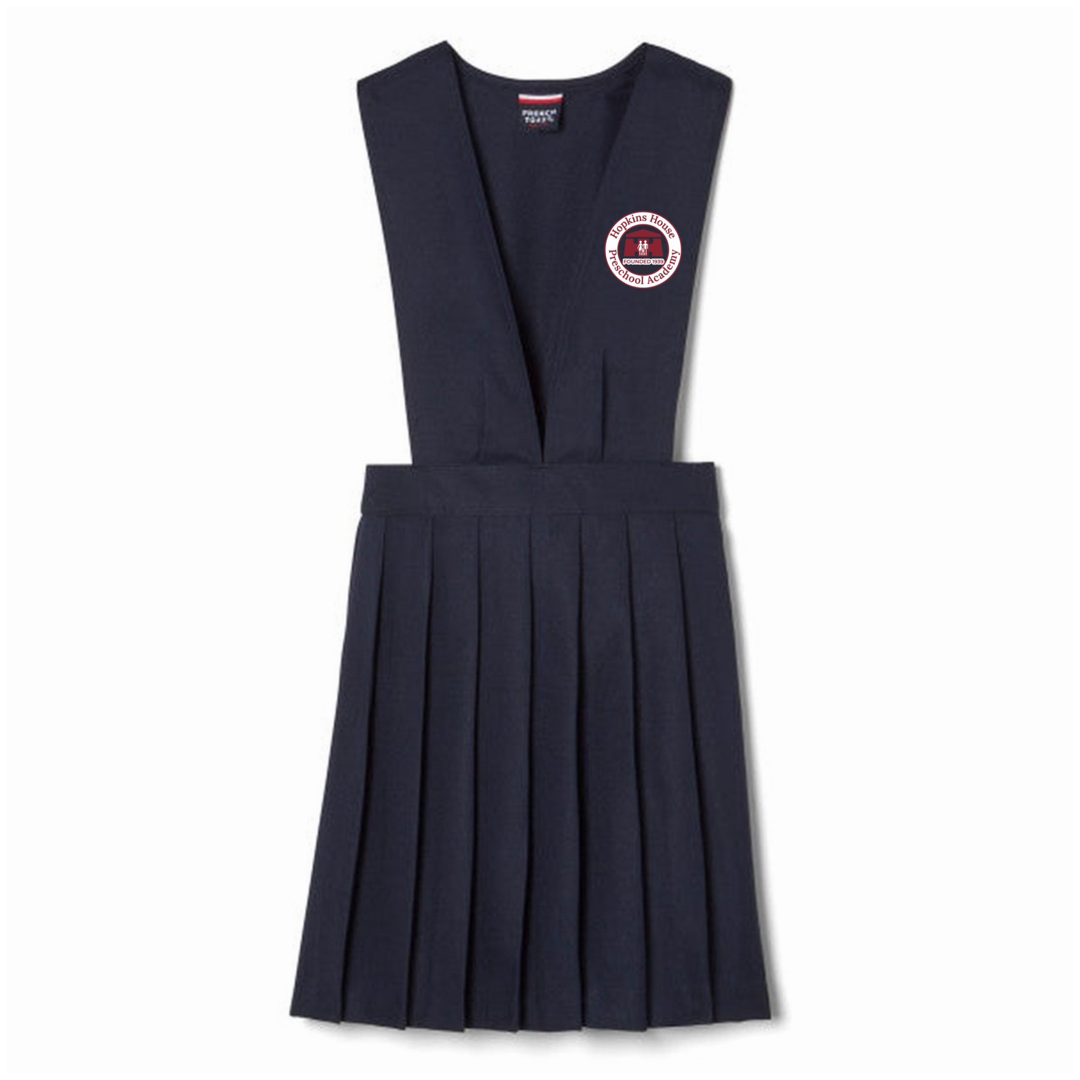 Hopkins House - Girl's V-Neck Pleated Jumper