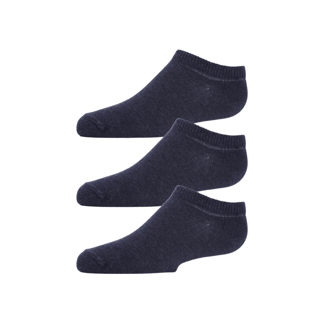 Memoi Kids Low Cut Cotton Blend Socks 3-PACK