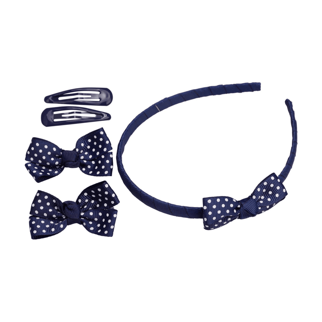 Polka-Dot Headband and Bow Set