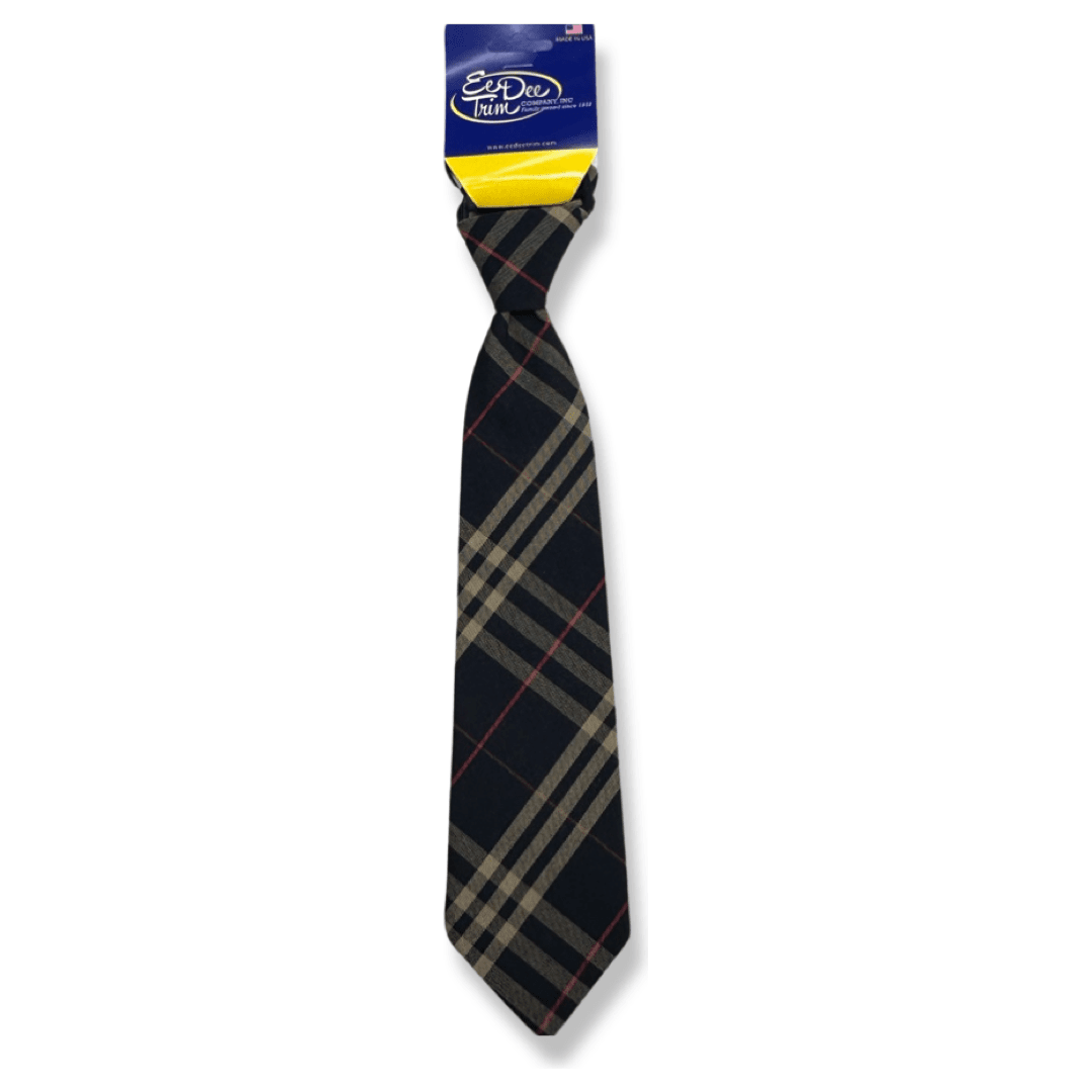 Boy's Plaid Pre-Tied Tie w/ Neck Strap- P1C