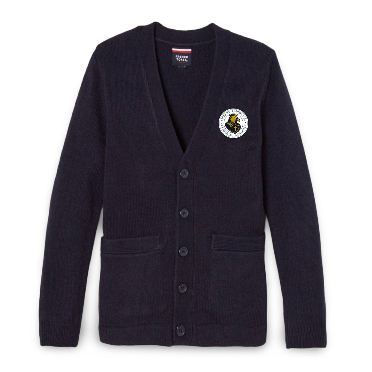 Liberty Christian Classical - Youth / Adult Co-Ed V-Neck Cardigan Sweater K-7th