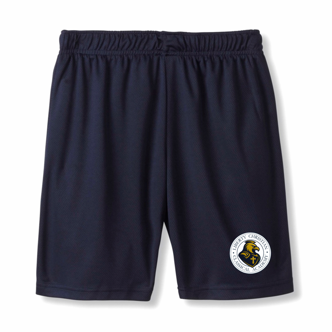 Liberty Christian Classical - Youth / Adult Co-Ed Mesh Gym Shorts - K -7th