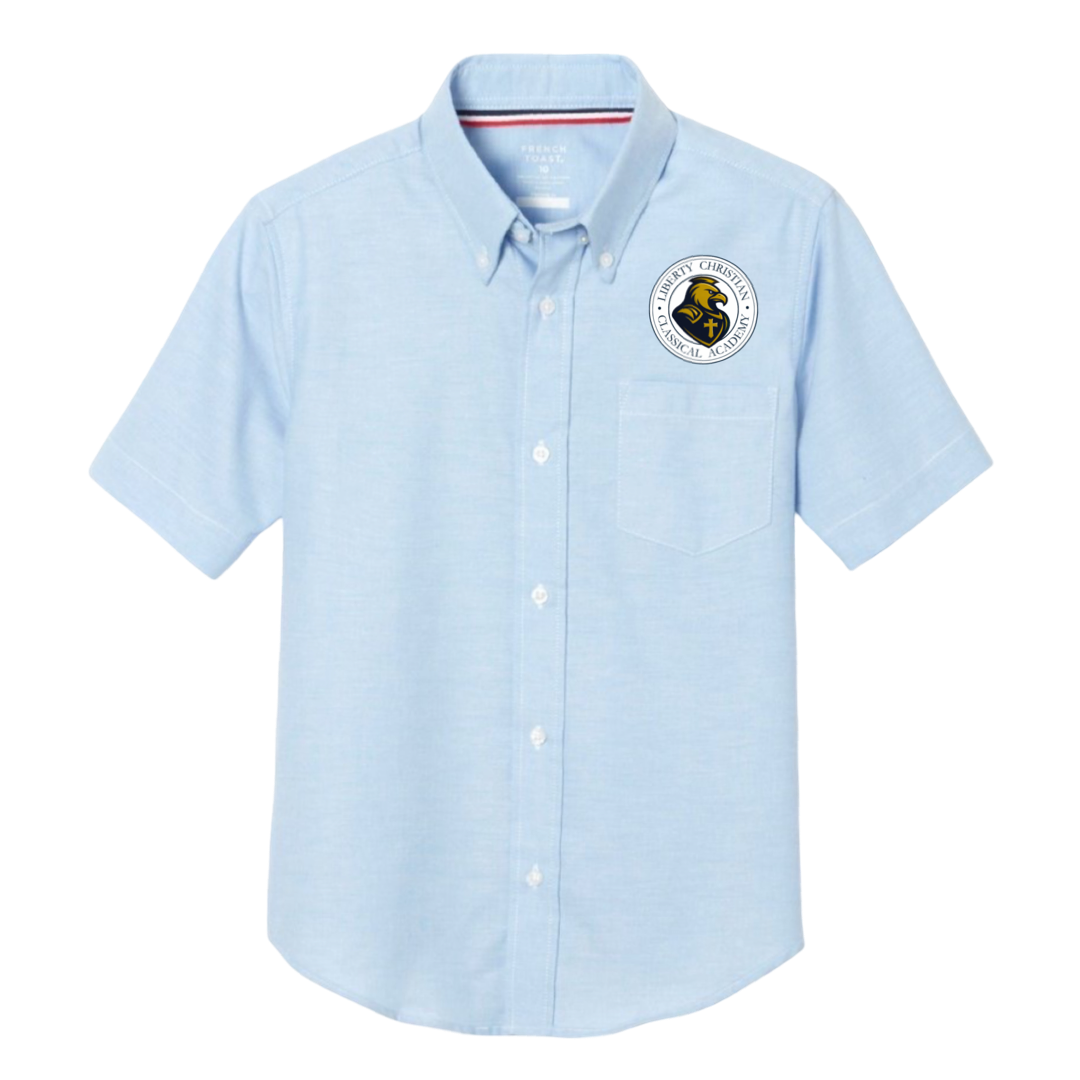 Liberty Christian Classical - Boy's / Young Men's Short Sleeve Oxford Shirt - K-7th