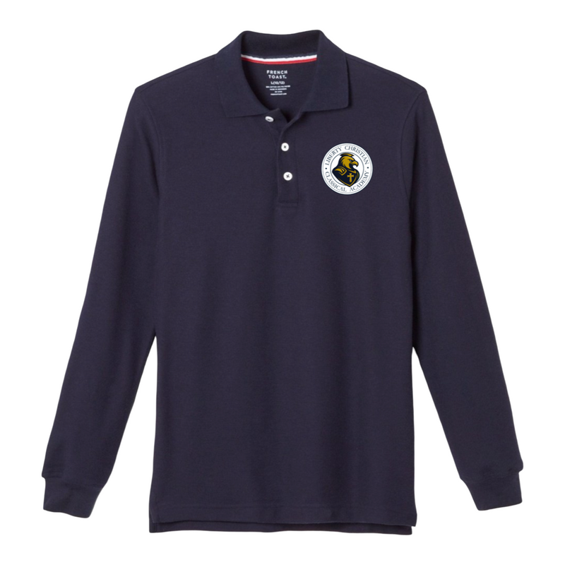 Liberty Christian Classical - Co-Ed Youth / Adult Long Sleeve Pique Polos - K-7th