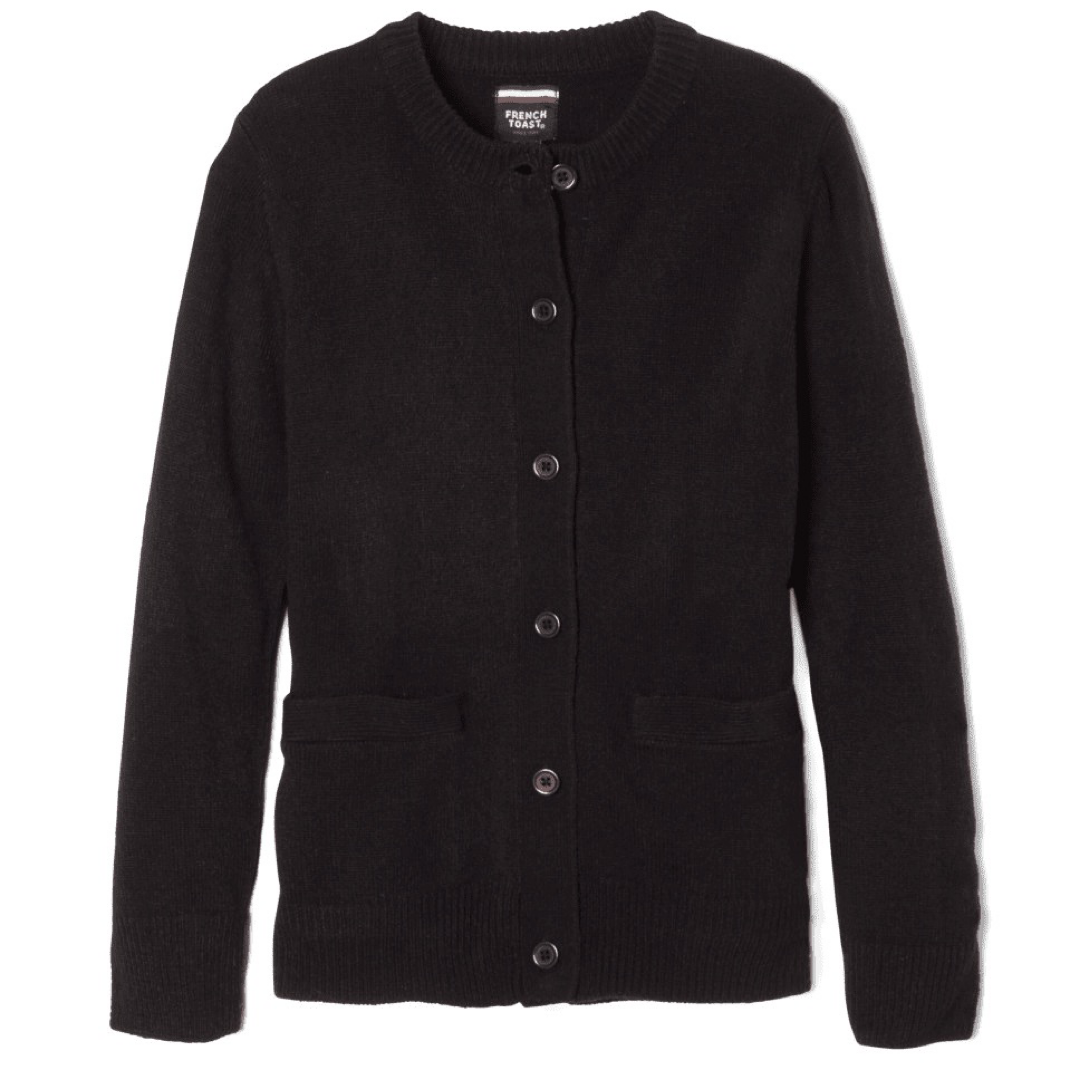 French Toast Girls Anti-Pill Crewneck Cardigan