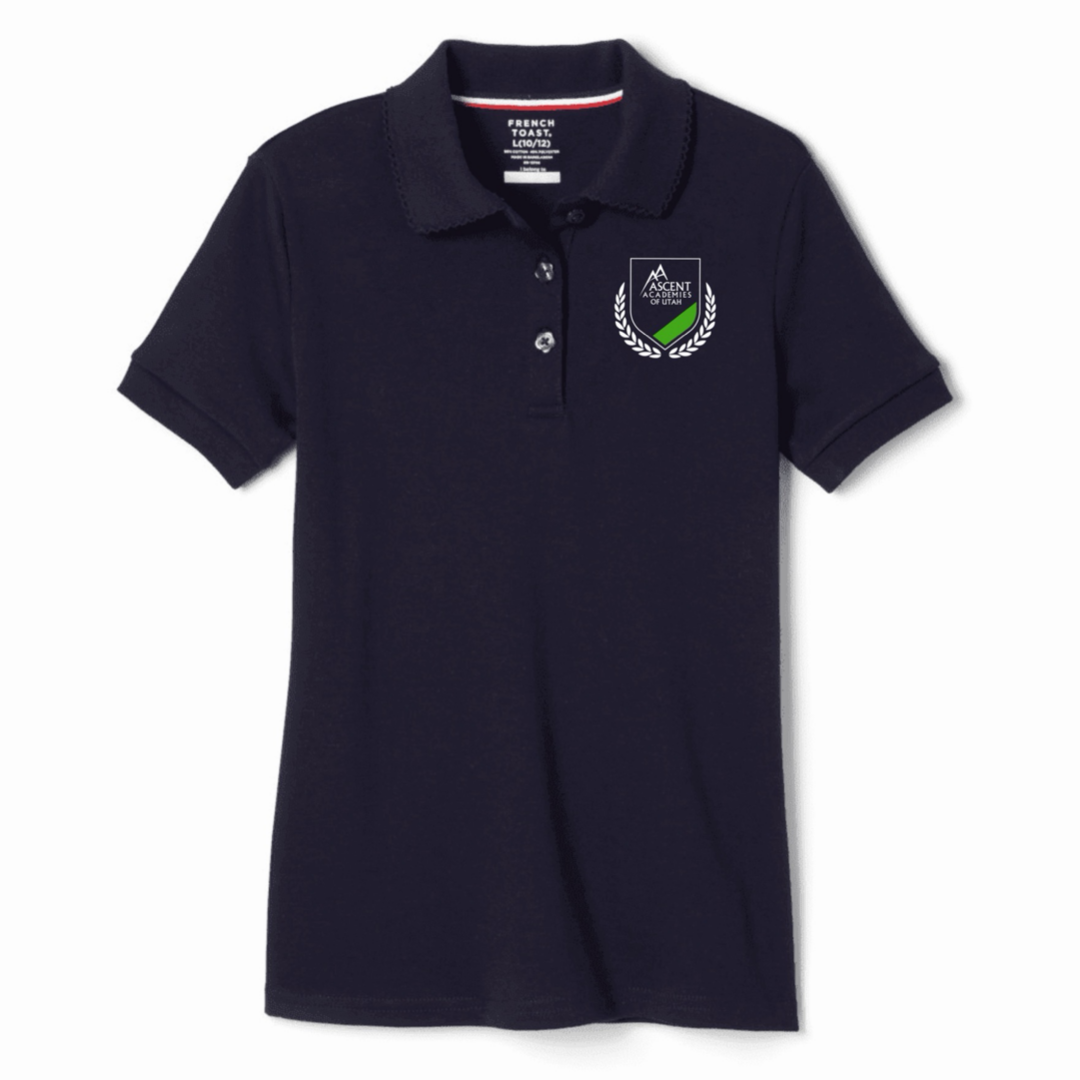 Ascent - Girl's Short Sleeve Picot Collar Polo - K-6