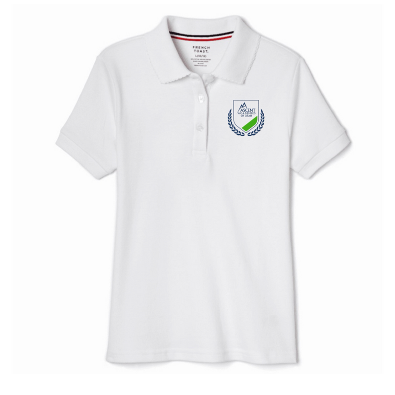 Ascent - Girl's Short Sleeve Picot Collar Polo - K-6