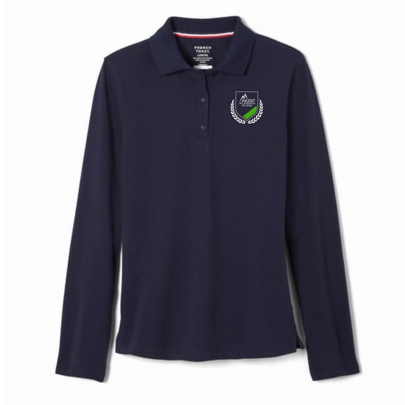 Ascent - Girl's / Young Women's Long Sleeve Stretch Piqué Polo - All Grades