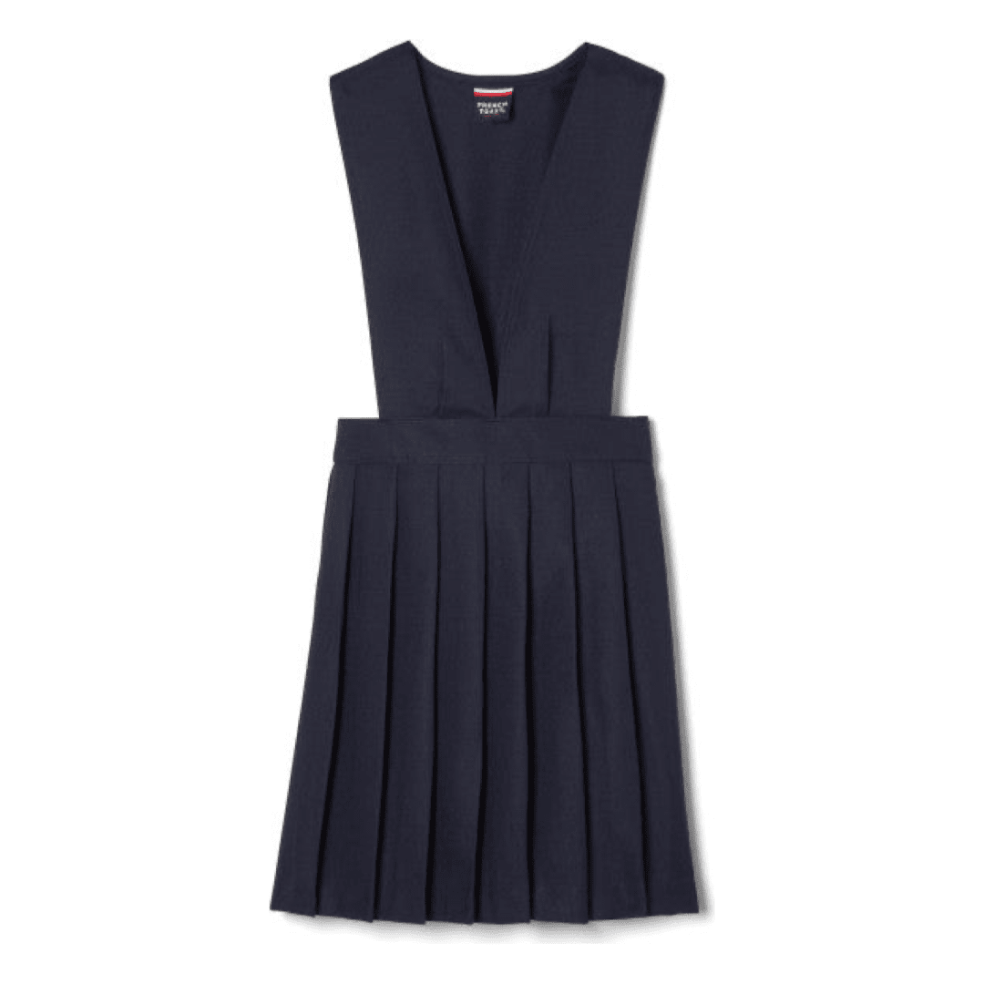 Plus V-Neck Pleated Jumper - Navy