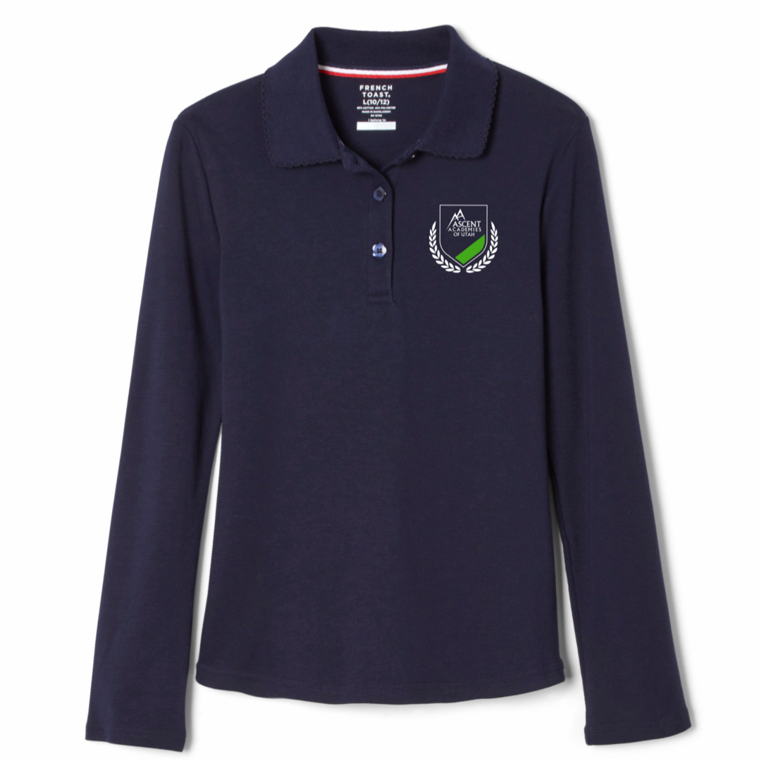 Ascent - Girl's Long Sleeve Picot Collar Polos