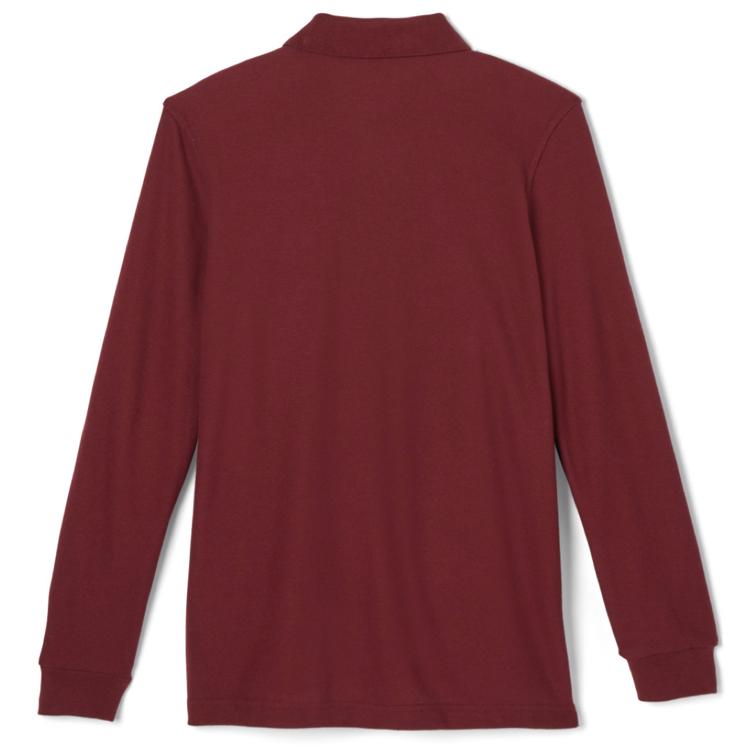 French Toast Adult Long Sleeve Pique Polo
