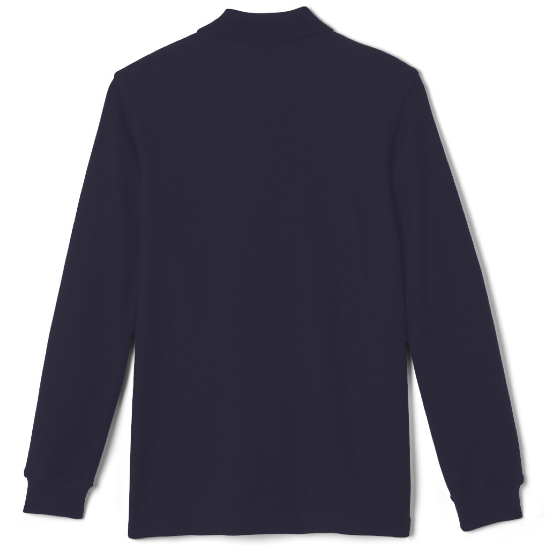 French Toast Adult Long Sleeve Pique Polo