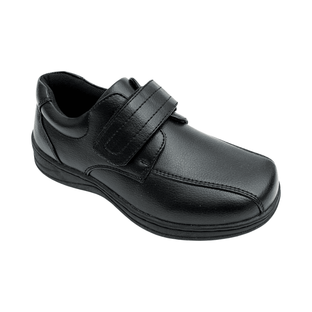 Boys Black Velcro Shoes