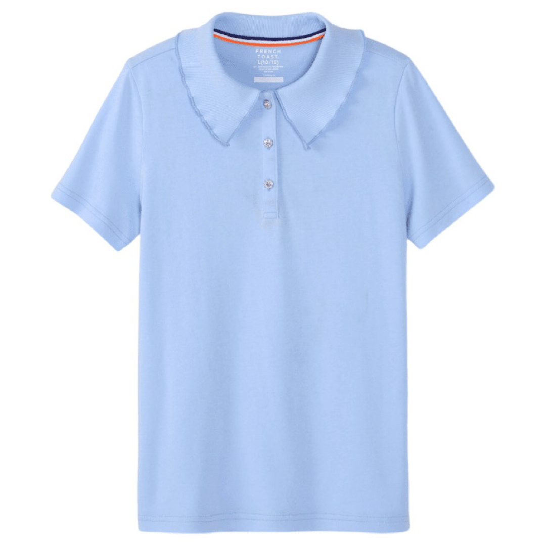 Short Sleeve Jersey Polo w/ Rhinestones