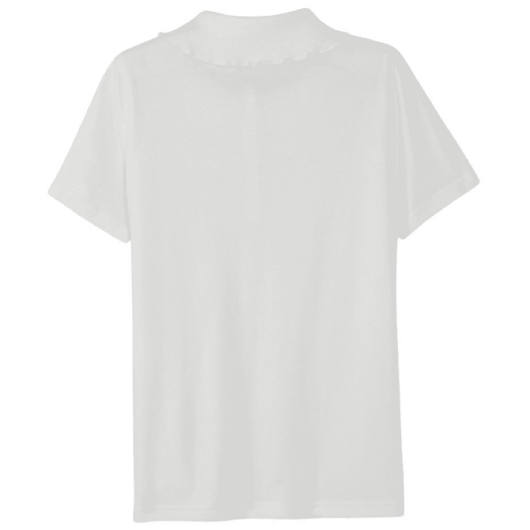 Short Sleeve Jersey Polo w/ Rhinestones