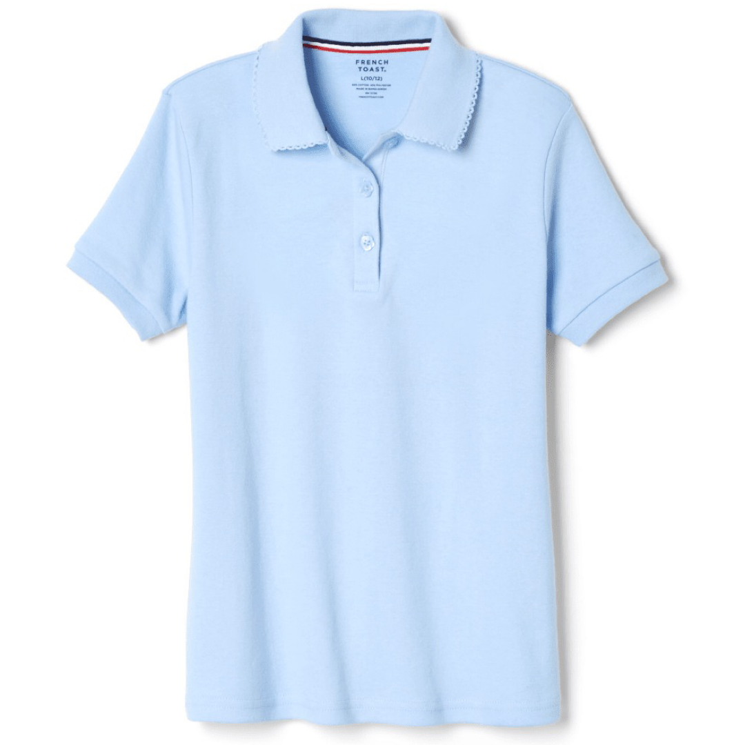 Harbor Christian Academy - Girl's Short Sleeve Picot Collar - No logos