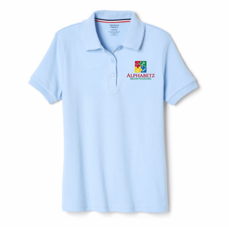 Alphabetz - Girl's Short Sleeve Picot Collar