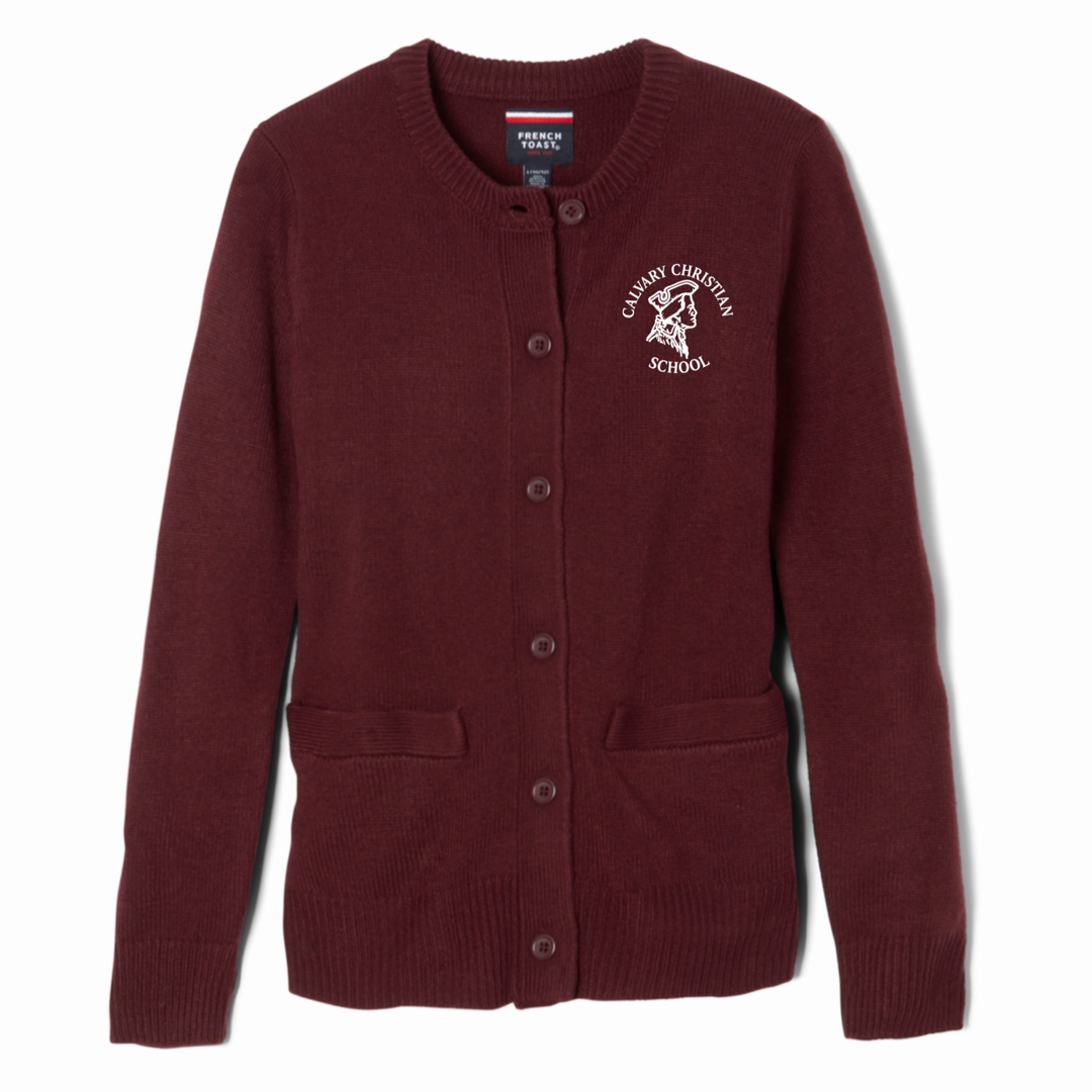 Calvary - Girls / Young Women's Anti-Pill Crewneck Cardigan - K3 - 12th