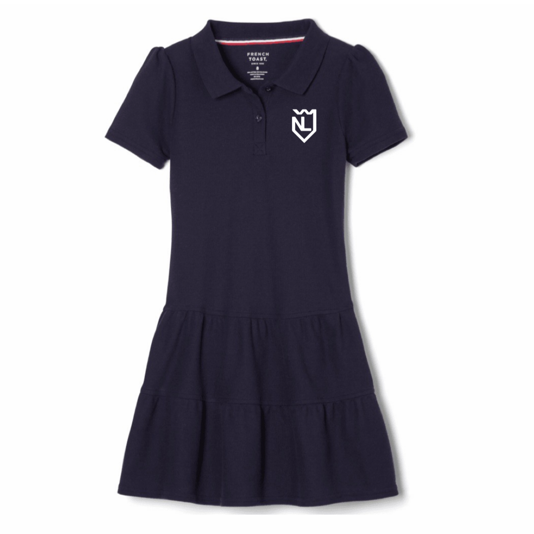 New Life - Short Sleeve Ruffle Piqué Polo Dress