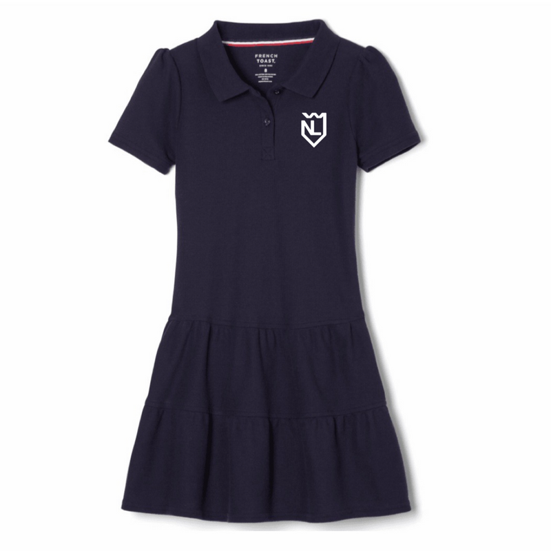 New Life - Short Sleeve Ruffle Piqué Polo Dress
