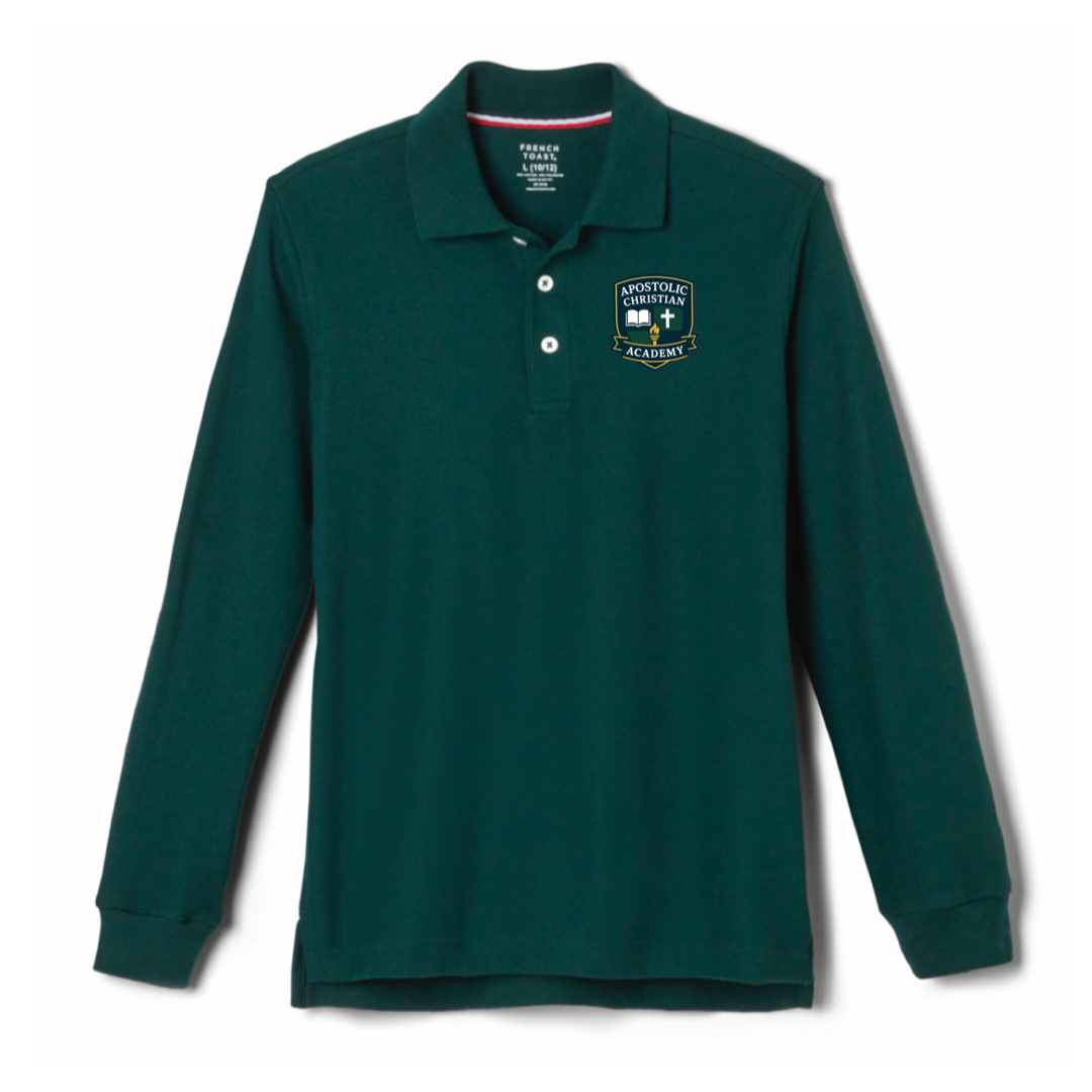 Apostolic  - Co-Ed Youth / Adult Long Sleeve Pique Polo - K-12th