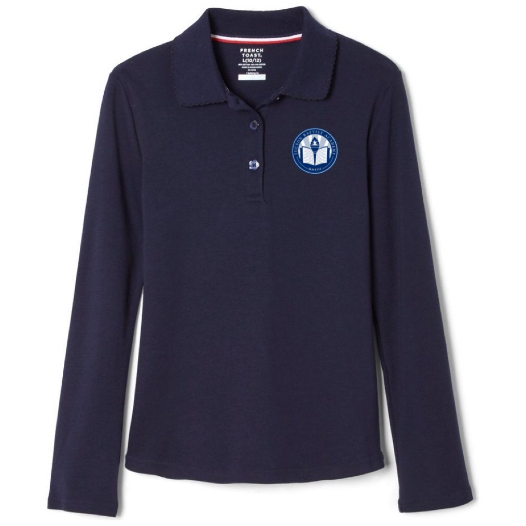 Tucson Baptist Academy - Girl's Plus Size Long Sleeve Picot Collar Polo