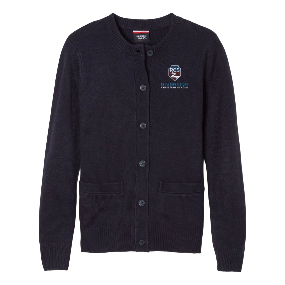 Riverside - Girl's / Women's Anti-Pill Crewneck Cardigan