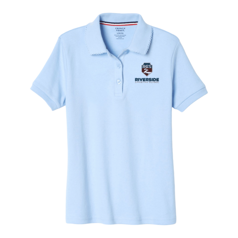 Riverside - Girl's Short Sleeve Picot Collar Polo