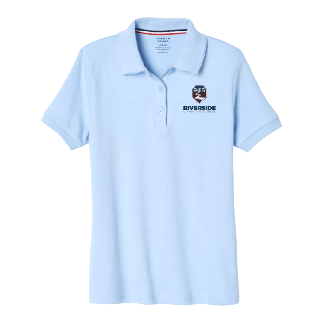 Riverside - Girl's Short Sleeve Picot Collar Polo