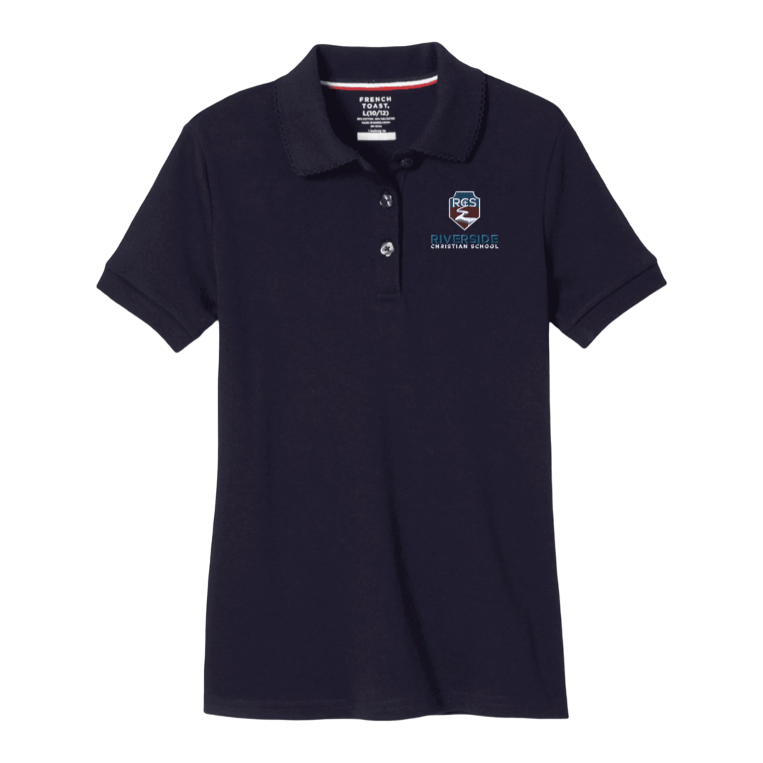Riverside - Girl's Short Sleeve Picot Collar Polo