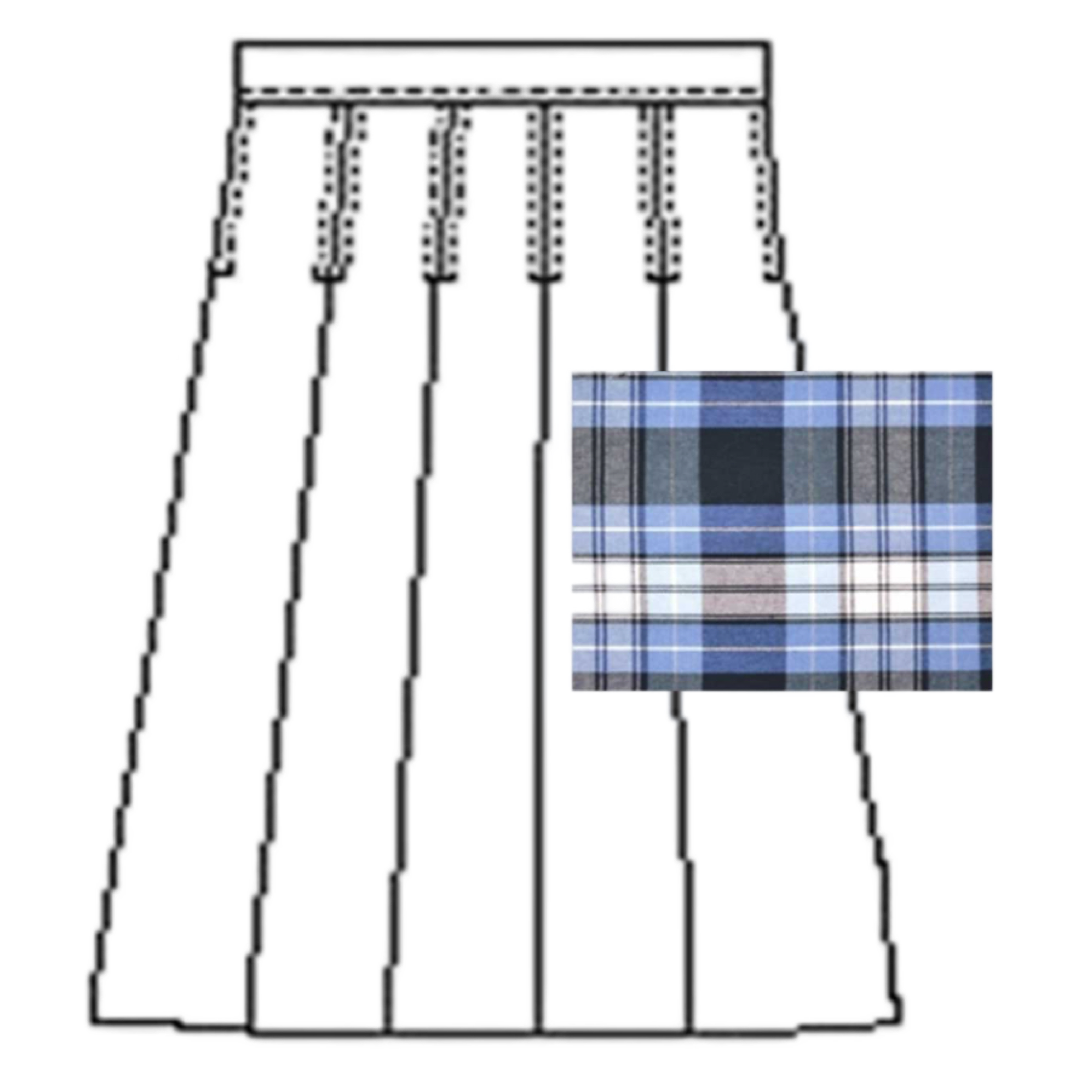 Juniors A+ Stitched Down Box Pleat Skirt - P76