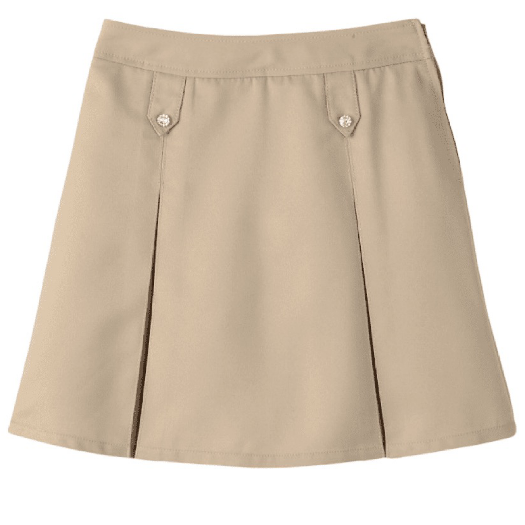 Pleated Scooter with Rhinestone Buttons