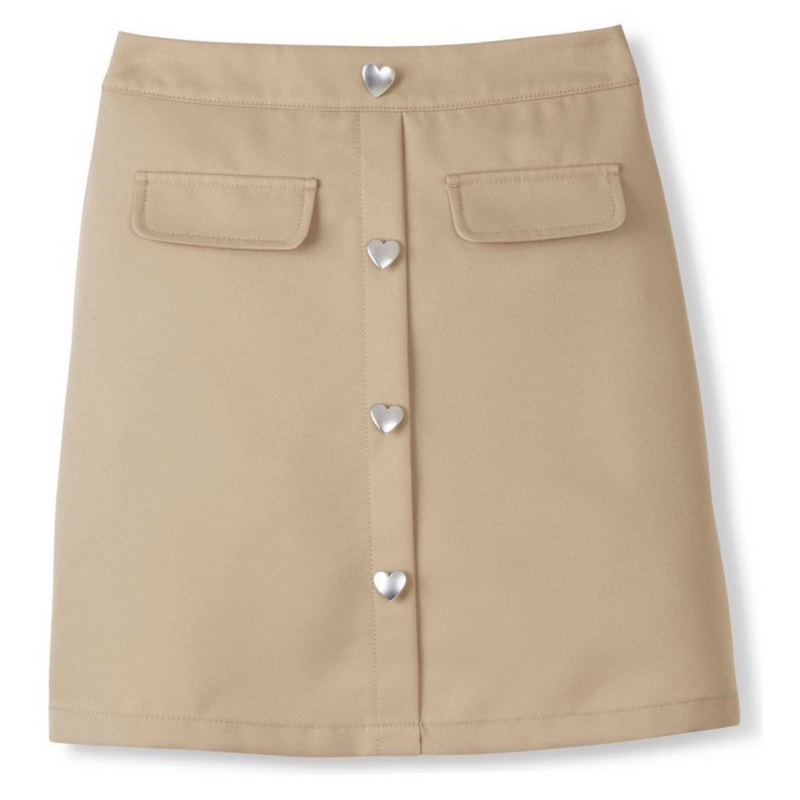 Pull on Scooter with Pockets and Heart Buttons