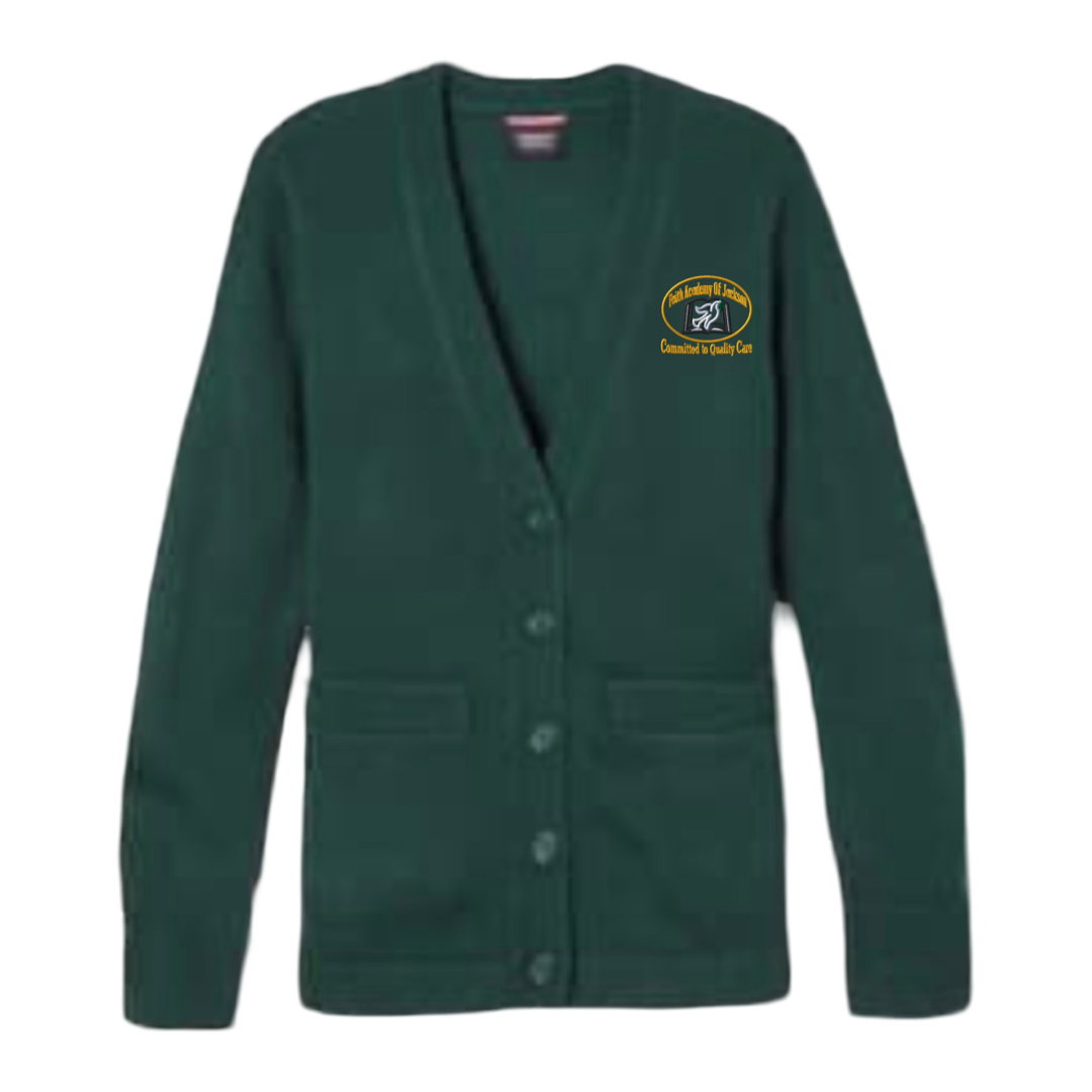 Faith Academy - Co-Ed Youth V-Neck Cardigan Sweater